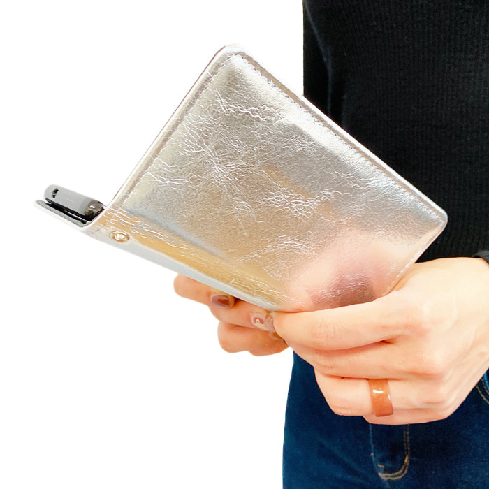 【SO-far】 AQUOS sense4 Plus ケース 手帳型 SH-M16 カバー 本革 メタリック 手帳型ケース アクオス sense4plus スマホケース