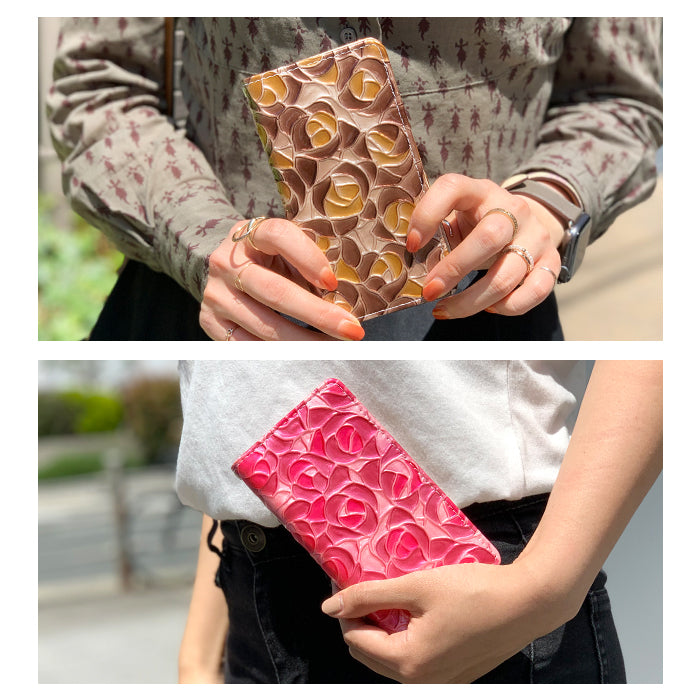 【SO-far】 iPhone14 ケース iPhone 14 カバー 手帳型 本革 ステンドグラスローズ 手帳型ケース アイフォン14 スマホケース