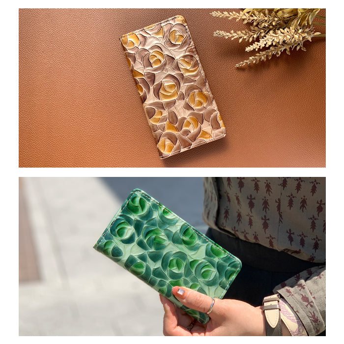 【SO-far】 AQUOS sense7 ケース 手帳型 SH-53C SHG10 SH-M24 カバー 本革 ステンドグラスローズ 手帳型ケース shm24 sh53c アクオス センス7 スマホケース