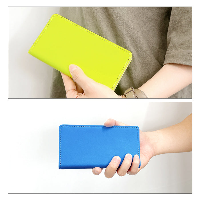 【SO-far】 Libero 5G III ケース A202ZT カバー 手帳型 本革 ネオンカラー 手帳型ケース リベロ libero3 スマホケース スマホカバー