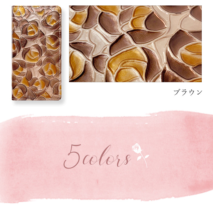 【SO-far】 AQUOS R6 ケース 手帳型 SH-51B A101SH カバー 本革 ステンドグラスローズ 手帳型ケース sh51b アクオス aquosr6 スマホケース